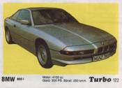 Вкладыш TURBO №122:BMW 850I