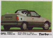 Вкладыш TURBO №171:OPEL KADETT CABRIO GSI