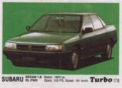 Вкладыш TURBO №178:SUBARU SEDAN