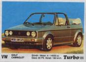 Вкладыш TURBO №186:VW GOLF CABRIOLET